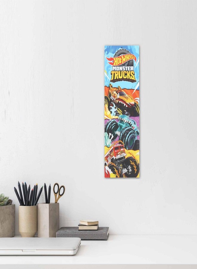 Open Road Brands Hot Wheels Monster Trucks Vertical Metal Sign - Fun Hot Wheels Wall Decor for Kids' Bedroom or Play Room - Image 5